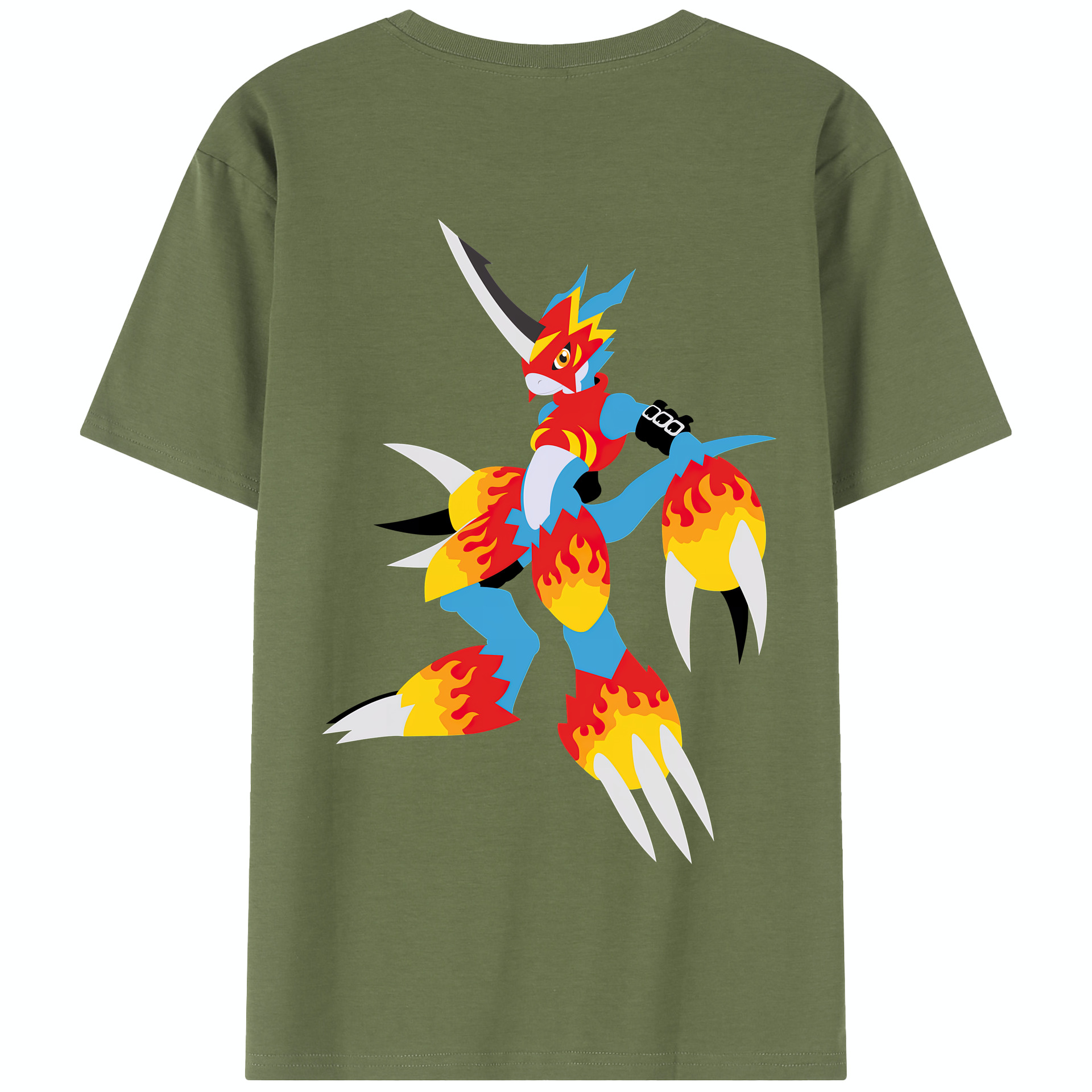 （画像用） Digimon デジタルモンスター/デジモン 綿100％半袖Tシャツ（背面プリント）